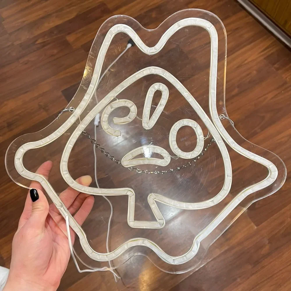 Legend Of Zelda Korok Leaf Mask LED Neon Green Sign 14x14‎ USB Light